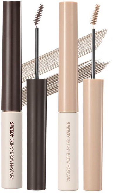 [1+1] 페리페라 스피디 스키니 브로우 마스카라, 02 다크브라운, 09 밀키애쉬, 2개, 혼합