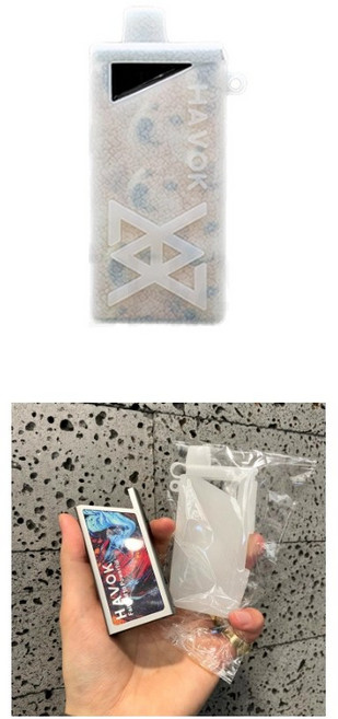 유웰 하복 SE 하보크 실리콘 케이스, 1개, 화이트밤에는형광[HAVOK]