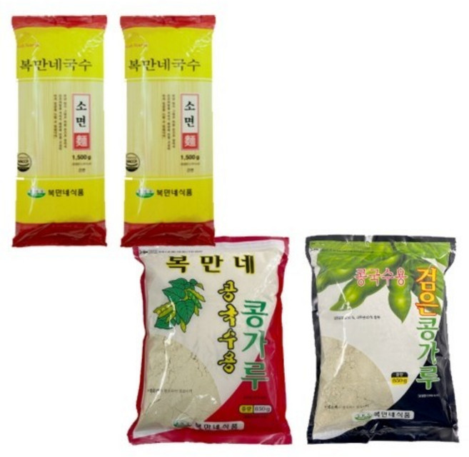 여름철 별미 간편 콩국수 재료 콩가루 콩국수용 국수 소면 콩국수면, 복만네 검은콩가루850g, 1개
