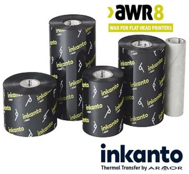 알모르 AWR8 잉칸토 왁스 필름 40mm~110mm 300mm wax 리본 먹지 40 50 60 70 80 90 100 110mm X 300M, 알모르 AWR8 왁스 100mmX300m, 1개 - 쿠팡