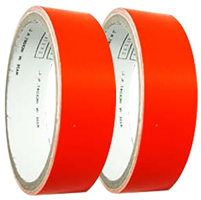 금성케이엔티 금성형광테이프 25mm x 2M(2개입), 적색(2개입), 1개