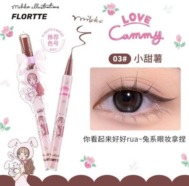 라이너 FLORTTE 컬러 풀 한 액상 방수성 오래 지속되는 천연 부드러운 거짓말 누에 빠른 건조 눈 메이크업 화장품