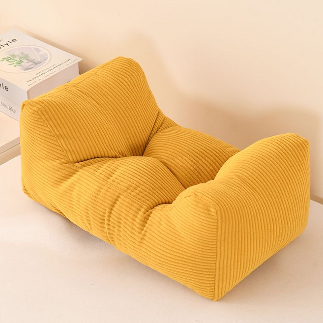 편안한 쿠션 허리쿠션 목쿠션 사무실 소파 침대 다용도 쿠션, 노란