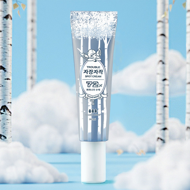 팀스모어 자작나무 수분 크림 시카 재생 피부 기미 미백 판테놀 egf, 1개, 30ml