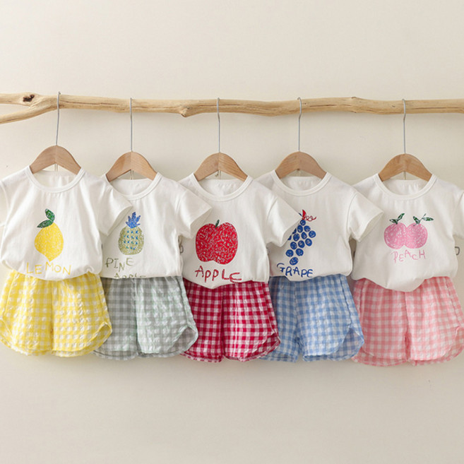 까꿍맘 여름신상 /후르티츄리닝 남아 여아 키즈 아동 트레이닝복 츄리닝 상하복 세트 외출복 여름 반바지 반팔티 면티