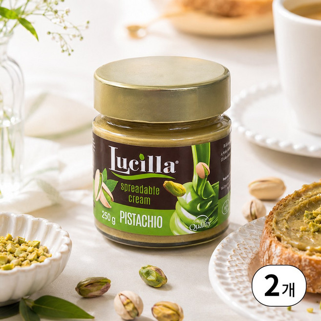 이탈리아 PREGEL 루칠라 피스타치오 스프레드 크림, 250g, 2개