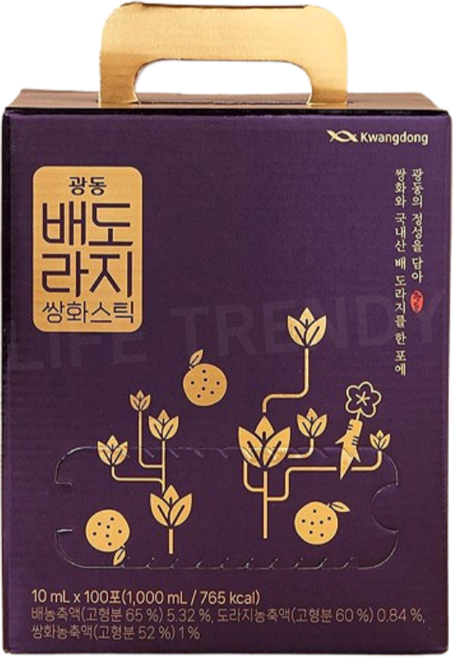 [광동]국산 배도라지 쌍화스틱(100포한박스), 1L, 1박스