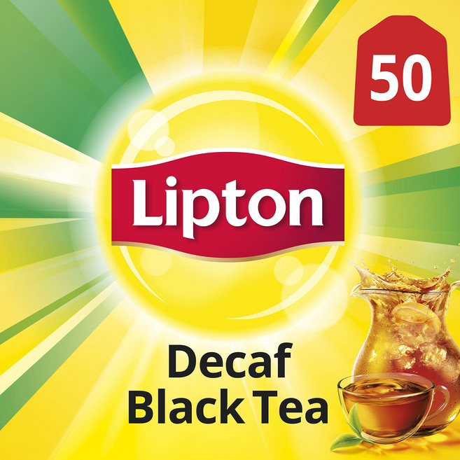 립톤 콜드 브루 패밀리 블랙 아이스티 무가당 무카페인 Lipton Black Tea Bags Decaffeinated 50 ct, 50 Count, 50개