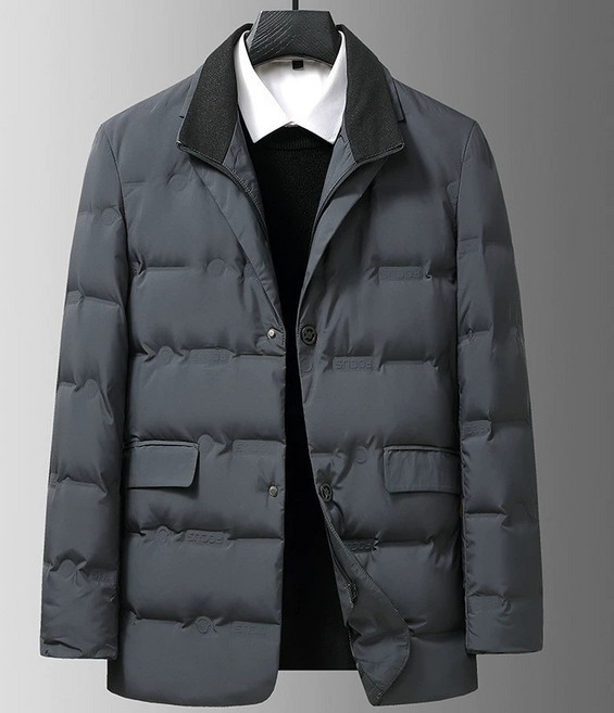 ZAJA 남성 겨울 정장 패딩 자켓 하이넥 오피스 방한 점퍼 깔끔한 오리털 다운패딩