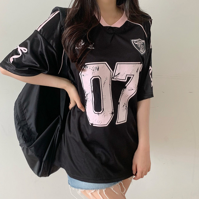 시온 여성 유니폼 블록코어 럭비 반팔티