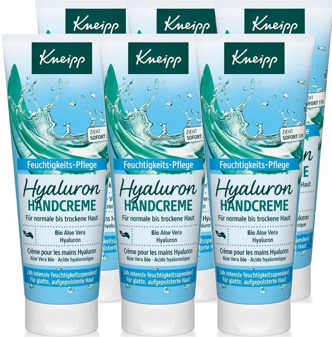 크나이프 히알루론산 알로에 베라 핸드 크림, 6개, 75ml