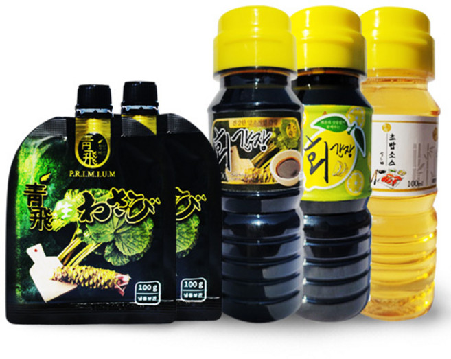 [Set3] 생와사비100g 2개+회간장100ml+레몬회간장100ml+초밥소스100ml, 1개