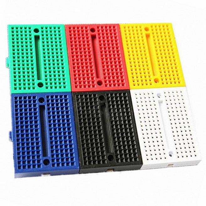 可拼接 170孔 電子麵包板 35x47mm 適用 Arduino 樹莓派 教學實驗, 1個