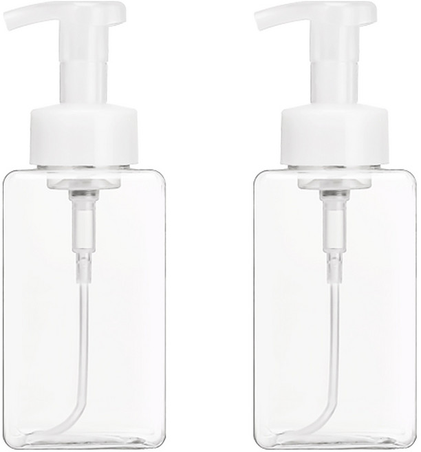 닥터보틀 버블메이커 사각 투명 거품용기, 2개, 450ml