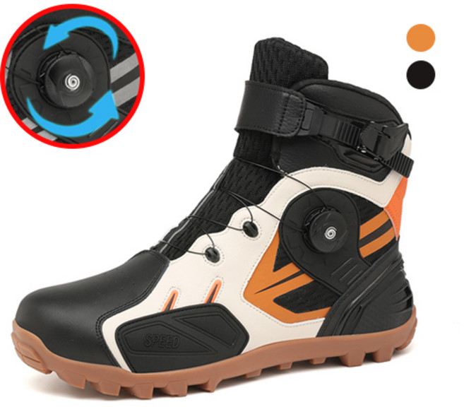 서브22 프리미엄 보아 바이크부츠 다이얼 오토바이 슈즈, 브라운