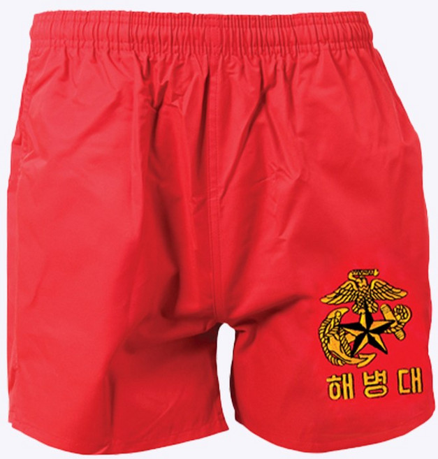 해병대 각개 반바지 빨강 PMC001 - 군인반바지 군용