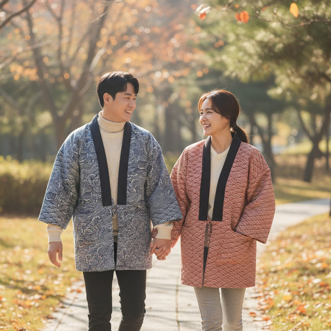 러블리썬 한텐 일본 잠옷 방한복 커플홈웨어 프리사이즈