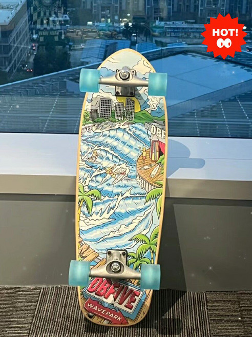 32寸專業陸地衝浪板 滑板 轉向橋 刷街 初學者 專業板 衝浪滑雪練習板, 如圖所示, 1個