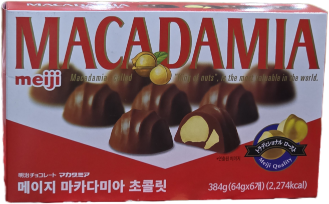 메이지 마카다미아 초콜릿, 64g, 6개