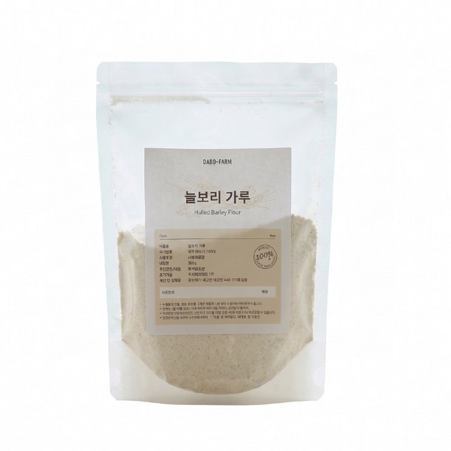 다보농장 국산 100% 늘 보리가루 분말 500g 베이킹, 1개
