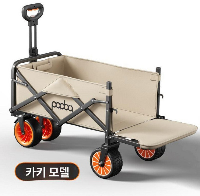 전동웨건 전동 카트 접이식 캠핑카 손수레 바퀴 운반 차박 피크닉 광폭타이어 다용도 폴딩 트레일러 구르마, 기본 모델명/품번, 1개, 플래그십 화이트 6KM후방개폐+고무바퀴