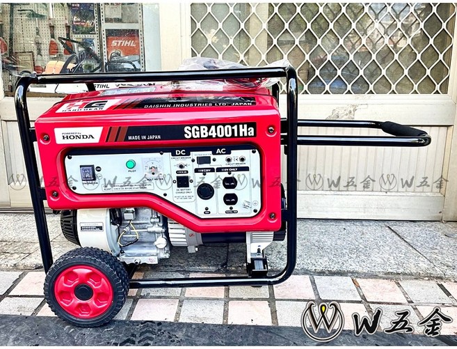 DAISHIN 發電機 SGB4001Ha 手拉啟動 4000W, 1個, 標配
