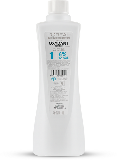로레알 산화제 옥시던트 크림 일반 6% 1000ml 미용실 염색약 표백제, 1L, 1개