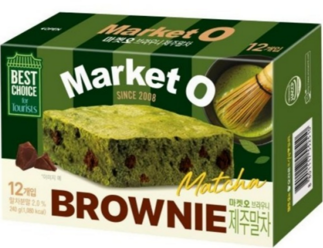 달콤쌉싸름한 마켓오 브라우니 제주 말차 240g(12입), 240g, 12박스
