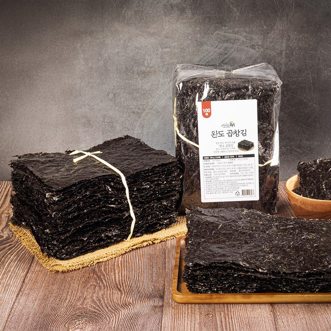 25년 햇 완도 명품 곱창김 돌김 100매, 370g, 1개