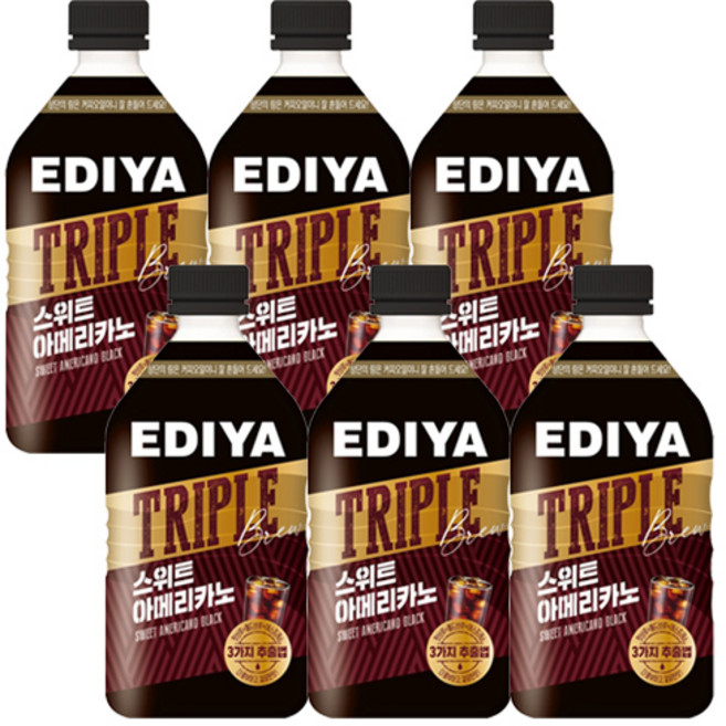 이디야 트리플 스위트 아메리카노, 500ml, 6개