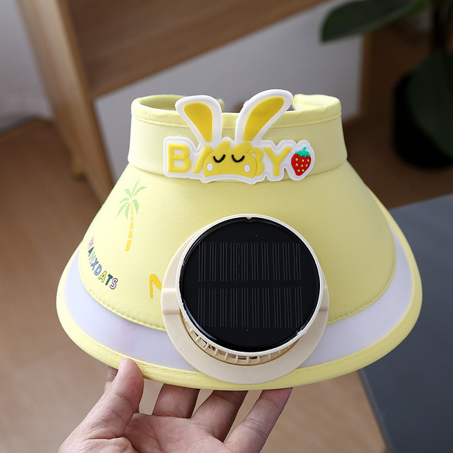 어린이 선풍기 내장 자외선 차단 모자 풍력 조절 가능 여름철 시원하고 편안함