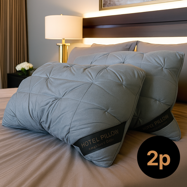 담은일상 5성급 호텔 납품 베개 배게, 2개, 다크그레이