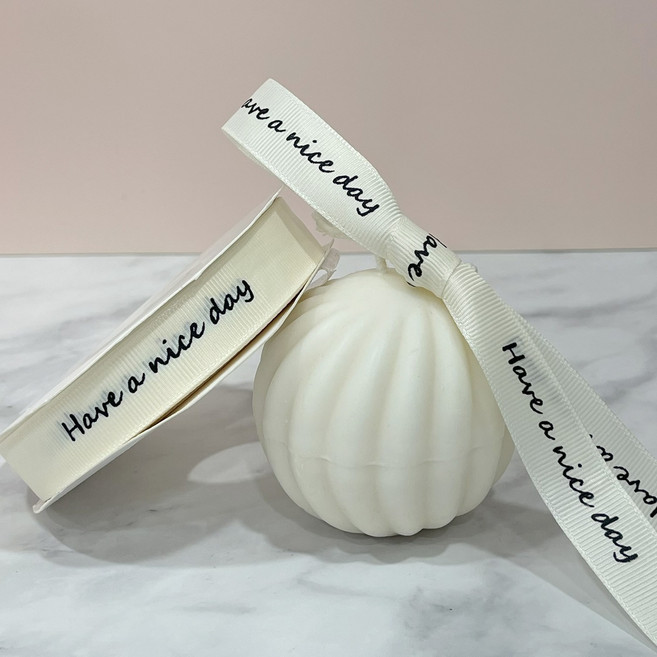영문 레터링 리본 2cm 포장용 선물포장 답례품 면리본 코튼, 1개, 20mm, Have a nice day