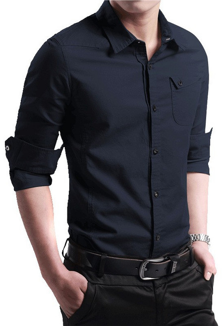 TICHILANZ 男士軍裝長袖襯衫