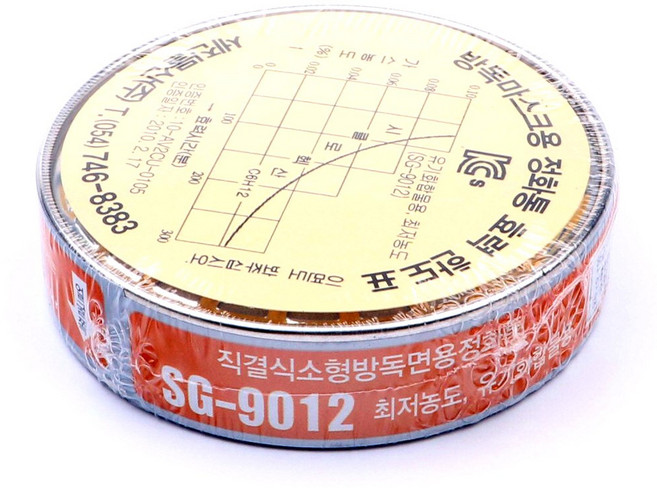 국산 방독필터 정화통 세진 SG-9012용 104N 유기화합물 가스 실리콘 방독마스크 SKG-92-1 SKC-104N 무독성 세진물산 현대중공업 마스크 인증품 정전가공 휠타 휠터, 1개