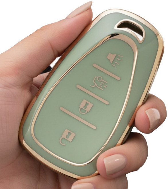 포스워백 말리부 임팔라 트랙스 크루즈 올란도 캡티바 스파크 쉐보레 키케이스, 4버튼, 세이지 그린