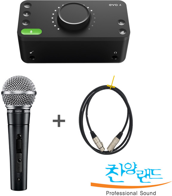 SHURE SM58 SK 슈어 다이나믹 마이크, SM58 SK+오디언트 Evo4