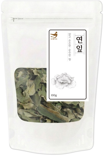 한우물 약재 국산 건조 연잎 차, 1개, 100g