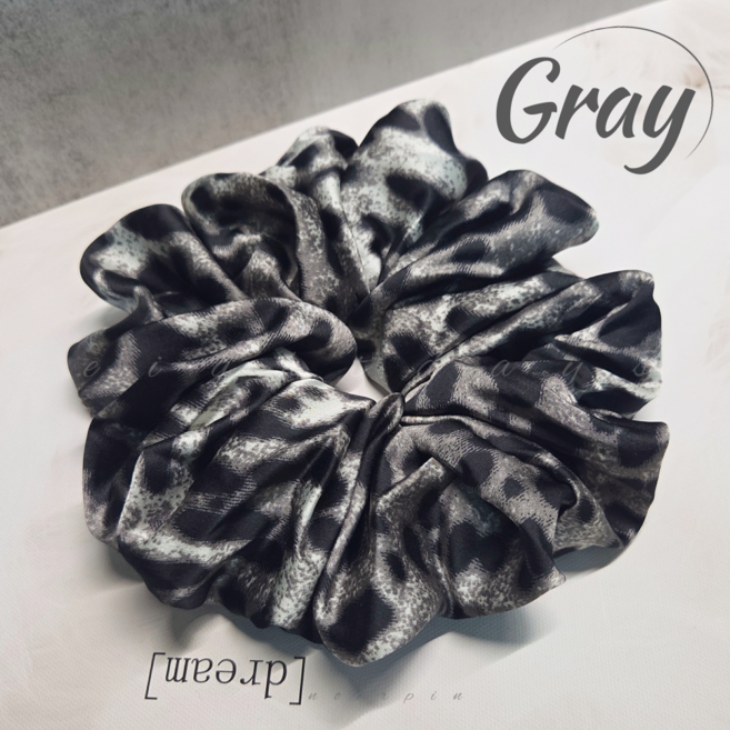 [20cm] 호피 왕 곱창밴드 빅사이즈 스크런치 레오파드 대형 곱창끈