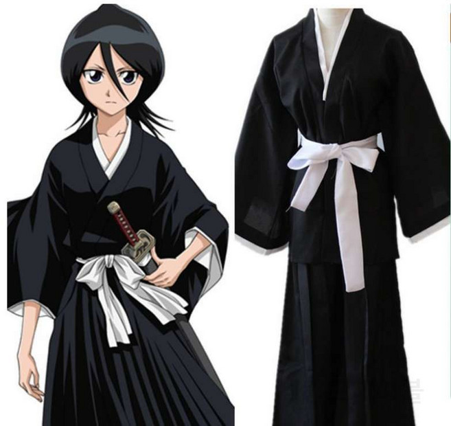 코스프레 블리치 루키아 의상 코스튬 졸사 할로윈 H12