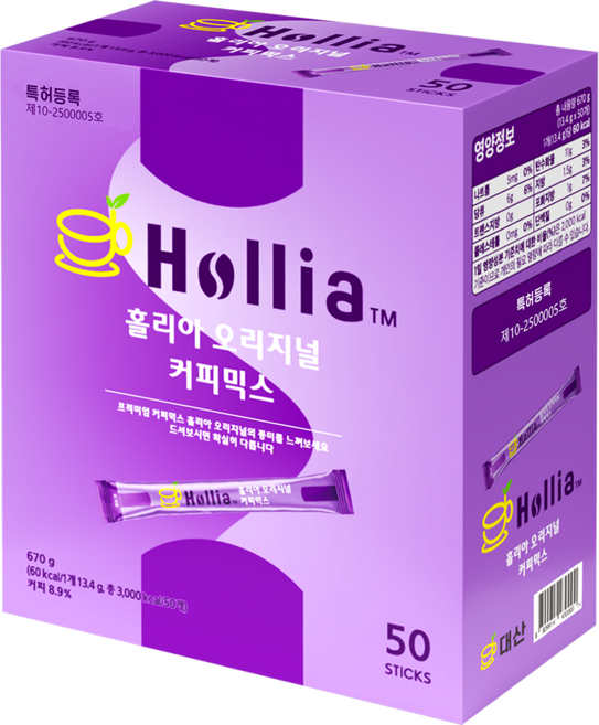 홀리아 오리지널 커피믹스, 1개, 50개입, 13.4g