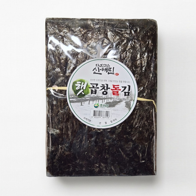 국내산 햇 곱창김 100매(400g) 장흥 신안 지주식 전통김 일반용, 300g, 1개