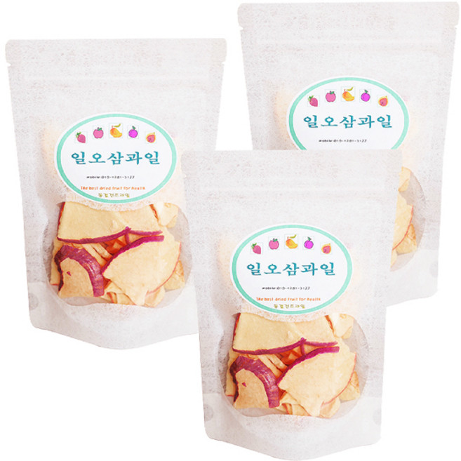 일오삼과일 동결건조사과 3팩 1팩50g, 50g, 3개