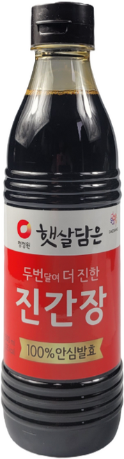 청정원 두번달여 더 진한 진간장, 500ml, 1개