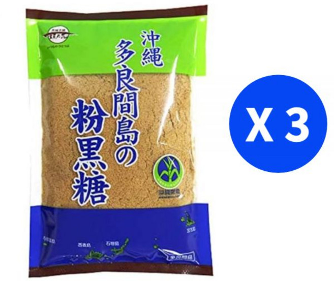 카키노하나 오키나와흑설탕 흑당 분말 260g x 3팩 타라마 일본설탕