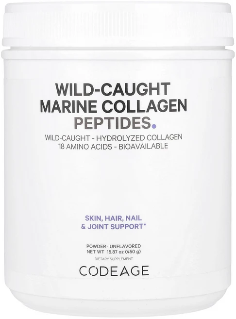 코드에이지 야생에서 잡은 마린 해양콜라겐 피쉬콜라겐 펩타이드 무향료 15.87온스(450g), 1개, 450g - 쿠팡