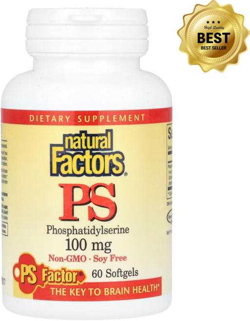 네추럴팩터스 포스파티딜세린 100mg 소프트젤 60정 해바라기 레시틴 추출물 / 해외직구 캐나다정품, 1개