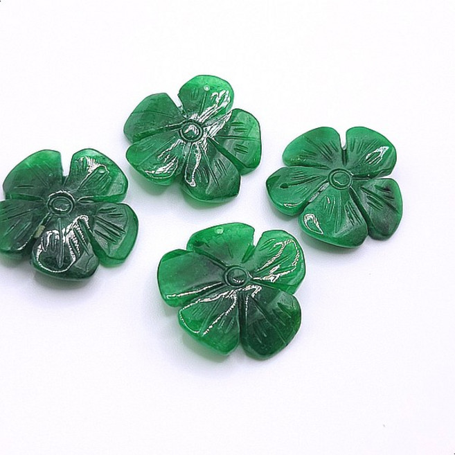 천연석 꽃 옥 펜던트 원석공예 비취