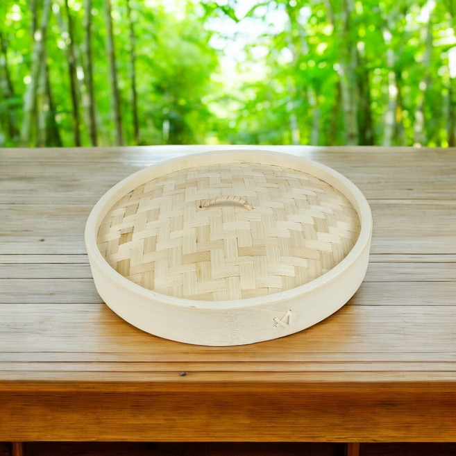 대나무 찜기 딤섬 만두 찜통 찜판 떡, 1개, 1호 상(뚜껑), 13cm
