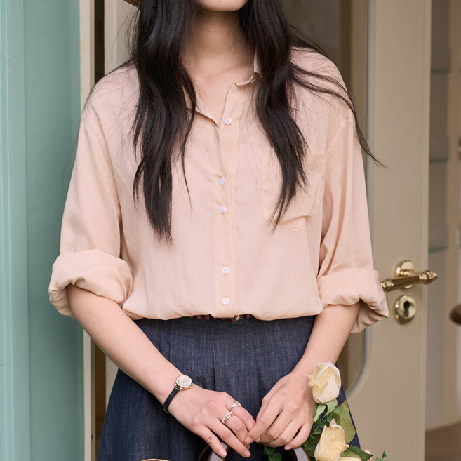 스토리원 여성 프리미엄 린넨 텐셀 셔츠 WM-FWWT038